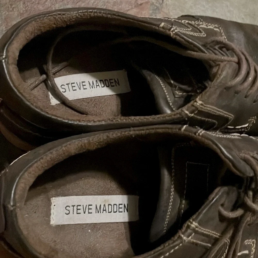 Steve Madden Brown‎ Leather Oxford Shoes